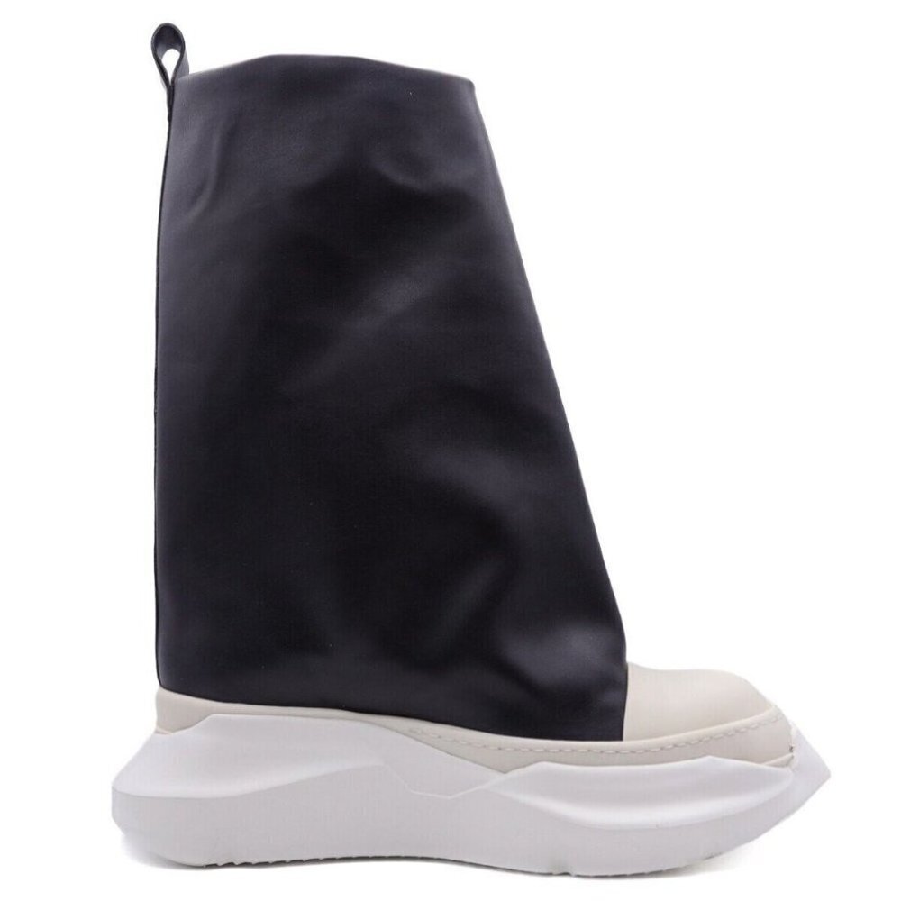 Rick Owens DRKSHDW Black Fogachine Sneak Boot New Defect Women Size 37.5 US 7.5